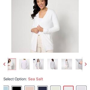 Barefoot Dreams White Cardigan Soft Knit Relaxed Fit